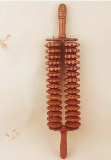 Solid Wooden Roller Massager – Full Body Relaxation Stick