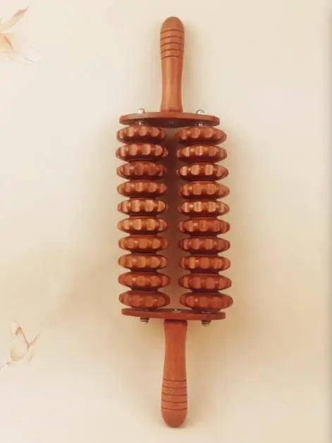 Solid Wooden Roller Massager – Full Body Relaxation Stick