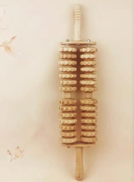 Solid Wooden Roller Massager – Full Body Relaxation Stick
