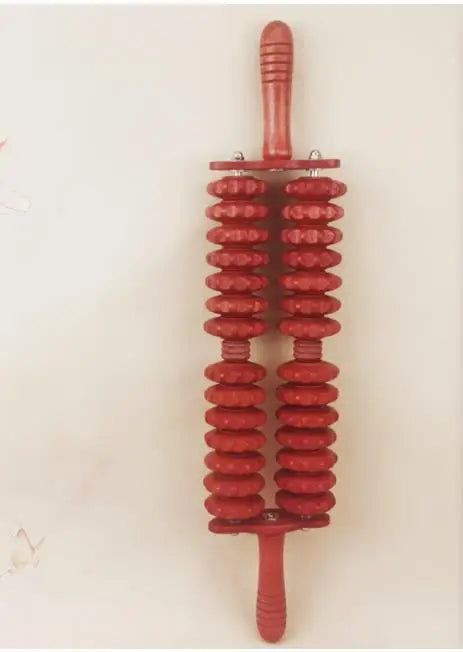 Solid Wooden Roller Massager – Full Body Relaxation Stick