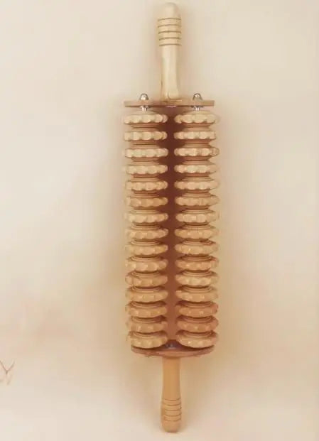 Solid Wooden Roller Massager – Full Body Relaxation Stick