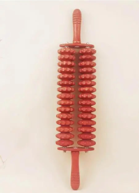 Solid Wooden Roller Massager – Full Body Relaxation Stick