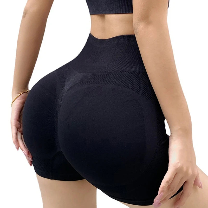 Women’s High-Waist Sports Shorts – Push Up & Quick Dry