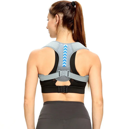 Posture Corrector for Men & Women – Adjustable Upper Back Brace