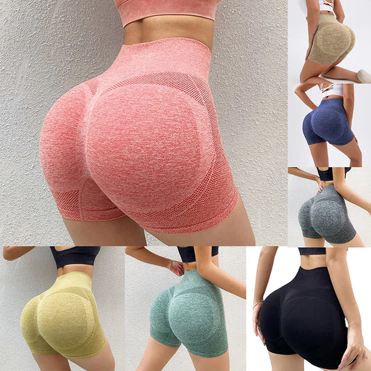 Women’s High-Waist Sports Shorts – Push Up & Quick Dry